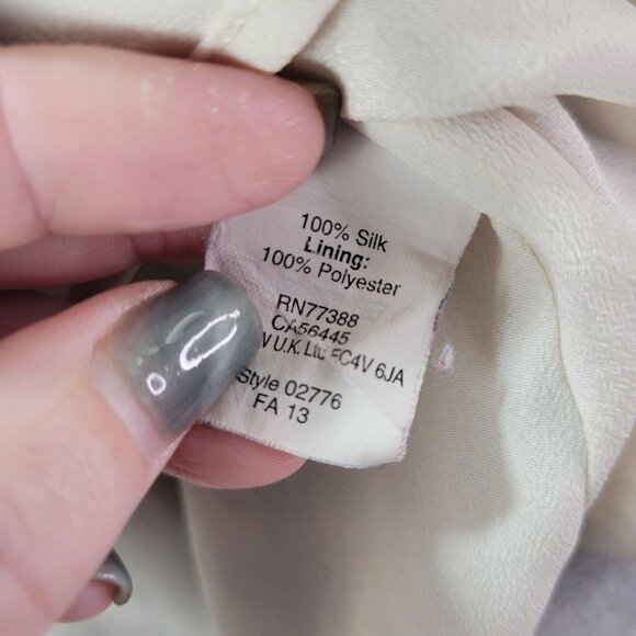 JCrew Women Silk Gingham Popover Top 6 Black White Check Sleeveless Quiet Luxury - Picture 10 of 12